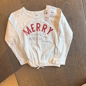 Carter's Red and Gray Merry Long Sleeve Tee